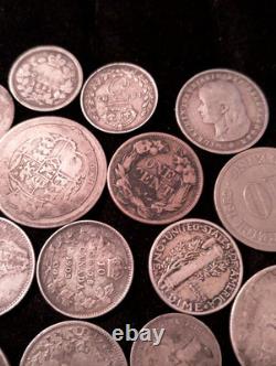 Antique 1800's US & Foreign Silver & Others Coins Lot Of 19