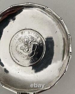 Antique 34th Year of Kuang Hsu Pei Yang Coin embedded in coin dish