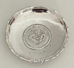 Antique 34th Year of Kuang Hsu Pei Yang Coin embedded in coin dish
