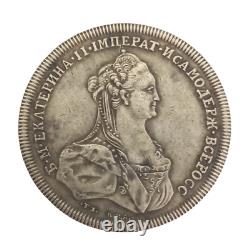 Antique Silver Medal Plated-Catherine II Victory At Lake Kagul Specimen 1770's