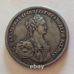 Antique Silver Medal Plated-Catherine II Victory At Lake Kagul Specimen 1770's