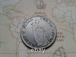Antique South America PERU 8 Reales silver 1835