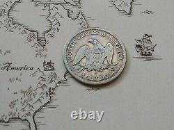 Antique US 1855-O Arrows Seated Liberty Silver Half Dollar