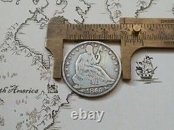 Antique US 1855-O Arrows Seated Liberty Silver Half Dollar