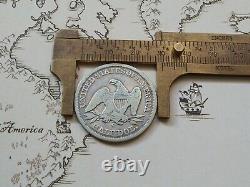 Antique US 1855-O Arrows Seated Liberty Silver Half Dollar