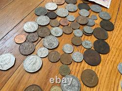 Antique vtg COIN BILL LOT silver Great Britain Belgium Euro sterling scrap 1898