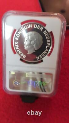 Aruba Netherlan 2003 Conch Shell Sea Shells 10 Florin Silver Coin NGC PF69 Proof