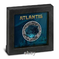 Atlantis The Sunken City 2 oz Antique finish Silver Coin 5$ Niue 2019