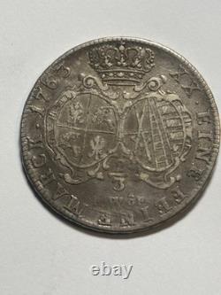 August III Sas, Gulden (2/3 talara) 1763 FWóF, Drezno