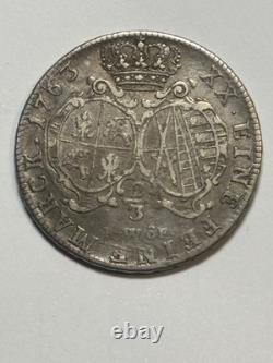 August III Sas, Gulden (2/3 talara) 1763 FWóF, Drezno