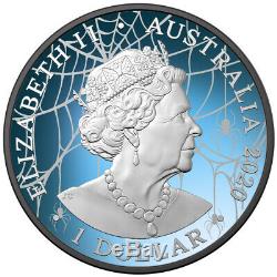 Australia 2020 1$ RedBack Spider World 1 Oz Ruthenium Silver Coin