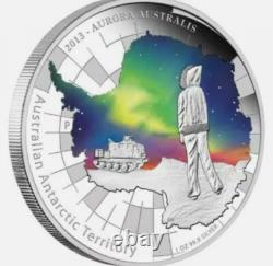 Australia Aurora Australis Silver Coin Colored 2013