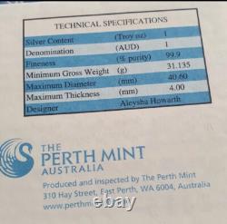 Australia Aurora Australis Silver Coin Colored 2013