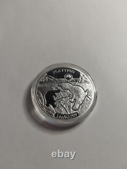 Australia Silver Coin Elizabeth Commemorative, 3 Plat, Oz Weight, Gift Souvenirs
