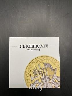 Austria Orchestra Silver. 999 Colored Coin, Certificate. COA # 011/ 100