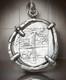 Authentic Spanish-colonial Era 1-real Silver Shipwreck Cob Coin In Custom Bezel