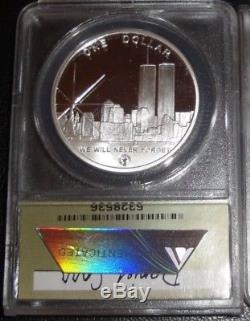 BANNED COIN Signed DAN CARR WTC World Trade Center Recovery FREEDOM TOWER PF69
