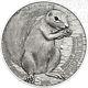Barbary Ground Squirrel Over The World Black Swarovski Silver Coin 5$ Palau 2013