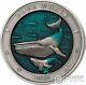 Blue Whale Underwater World 3 Oz Silver Coin 5$ Barbados 2020