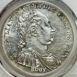 Bavarian 1818 Thaler Large Silver Coin Germany Pcgs Unc Details
