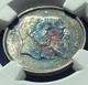 Belgium 1880 Franc Fantastic Blue/violet/orange Toning. Ngc Au Details