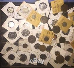 Big Old World Coin Lot Silver Sleeve Coins Foreign Estate Find Collection Nice