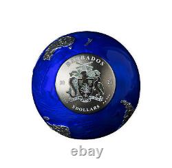 Blue Marble Earth Night 3oz Silver Coin Limited Edition Rare Sold Out Worldwide