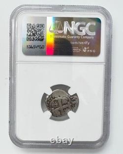 Bolivia 1698 P F Silver Real Cob (1.85gms) Cross Of Jerusalem NGC Details