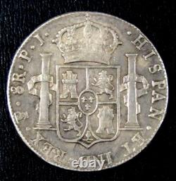 Bolivia 1817 8 Reals Ferdinand VII Silver crown. High grade