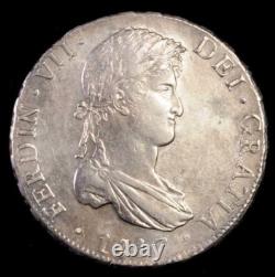 Bolivia 1817 8 Reals Ferdinand VII Silver crown. High grade