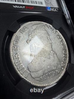 Bolivia 8 Soles 1831 PTS JL NGC AU 55