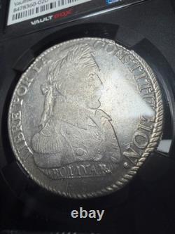 Bolivia 8 Soles 1831 PTS JL NGC AU 55