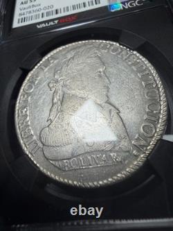 Bolivia 8 Soles 1831 PTS JL NGC AU 55