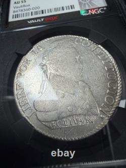 Bolivia 8 Soles 1831 PTS JL NGC AU 55