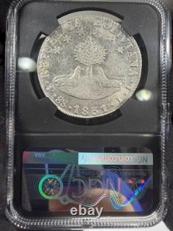 Bolivia 8 Soles 1831 PTS JL NGC AU 55