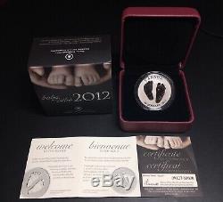 Born in 2012 Welcome to the World Baby Feet Canada $10 Silver Coin Rare