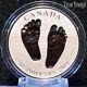 Born In 2019 Welcome To The World Baby Feet $10 Pure Silver Coin In Gift Box