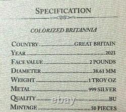 Britannia Bitcoin Green 1 oz Silver Coin 2021 Limited to 50