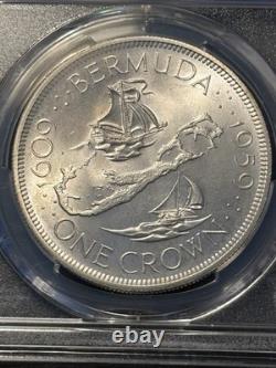 British Bermuda, 1959 Elizabeth II Crown. PCGS MS 67. 100,000 Mintage