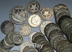 Bulk World Silver Coins 100+ Massive Lot Better Coins Free Shipping