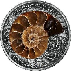 Burkina Faso 2016 1000 Francs World of Evolution Ammonite 1oz Silver Coin