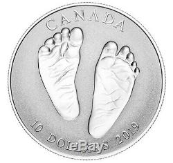 CANADA 2019 $10 Welcome to the World Baby Feet Baby Gift Silver Coin