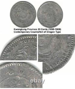 CHINA 20 Old Silver & Bronze Minted Coins (1890's 1920's)