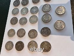 COINS 22 Canada Silver Half Dollars 1940s 1960s King George 4 SLVRDollars 26