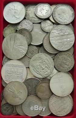 COLLECTION LOT WORLD SILVER ONLY SILVER COINS 84PC 703GR #xx15 043