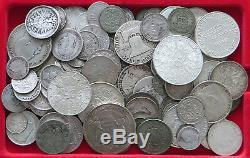 COLLECTION SILVER WORLD COINS, LOT ONLY SILVER, 106PC 587G #xx4 004