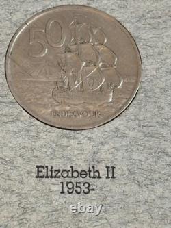 COMPLETE New Zealand Type Set & Dansco #447 Folder Collection x34 Coins, Silver