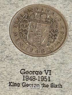 COMPLETE New Zealand Type Set & Dansco #447 Folder Collection x34 Coins, Silver