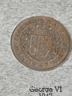 COMPLETE New Zealand Type Set & Dansco #447 Folder Collection x34 Coins, Silver