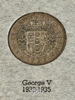 COMPLETE New Zealand Type Set & Dansco #447 Folder Collection x34 Coins, Silver